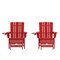 Flash Furniture Red Adirondack Chairs with Ottoman-Cupholder, 2PK 2-LE-HMP-1045-110-RD-GG - alternate 9